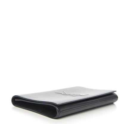 Saint Laurent Calfskin Monogram Large Belle De Jour Clutch Black 3 of 9