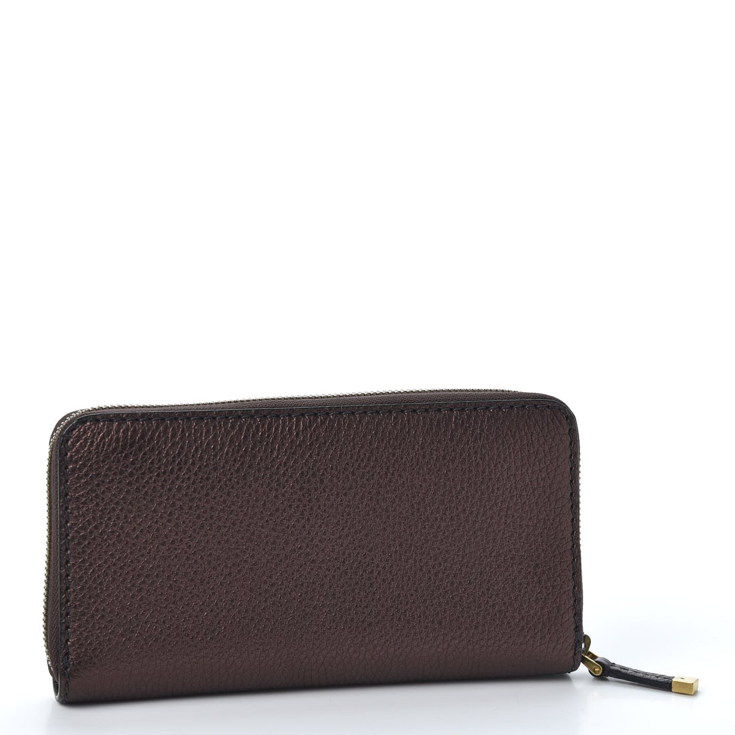 Metallic Calfskin J'adior Voyageur Wallet Noisette