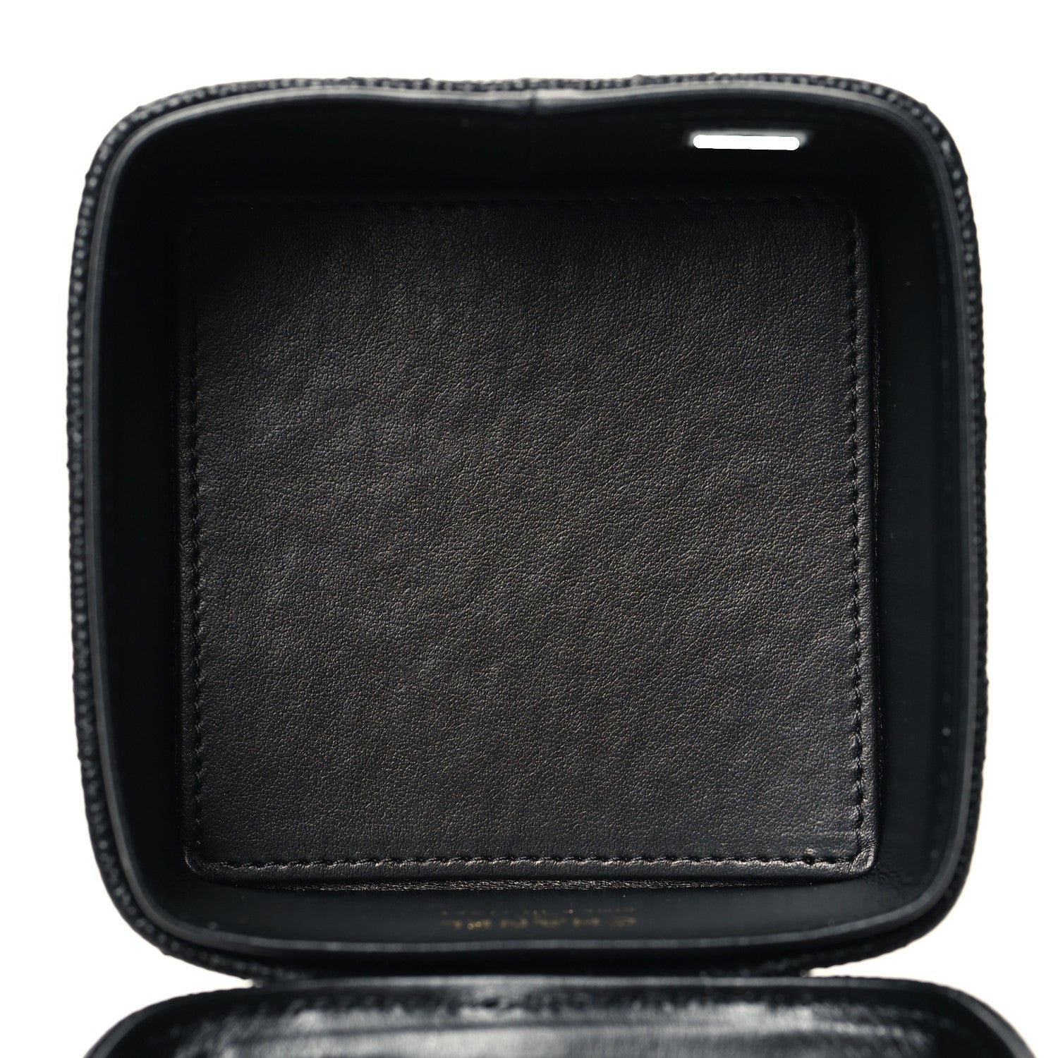 Chanel Caviar Quilted Mini Vanity Wrist Case With Chain Black 5 of 12