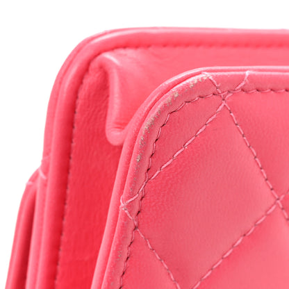 Chanel Lambskin Quilted Trendy CC Wallet On Chain WOC Pink 13 of 16