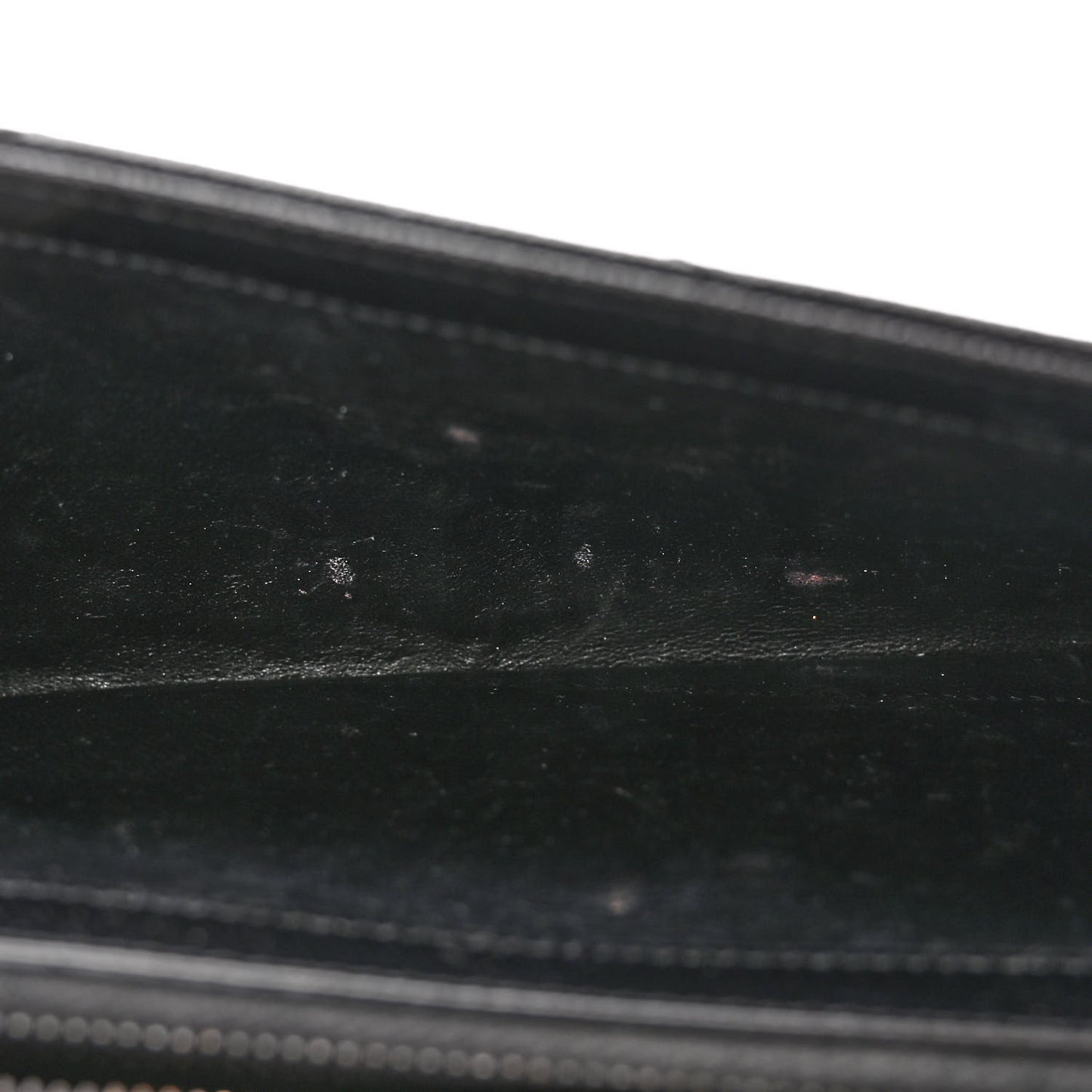 Grain De Poudre Matelasse Chevron Monogram Monochrome Chain Wallet Black