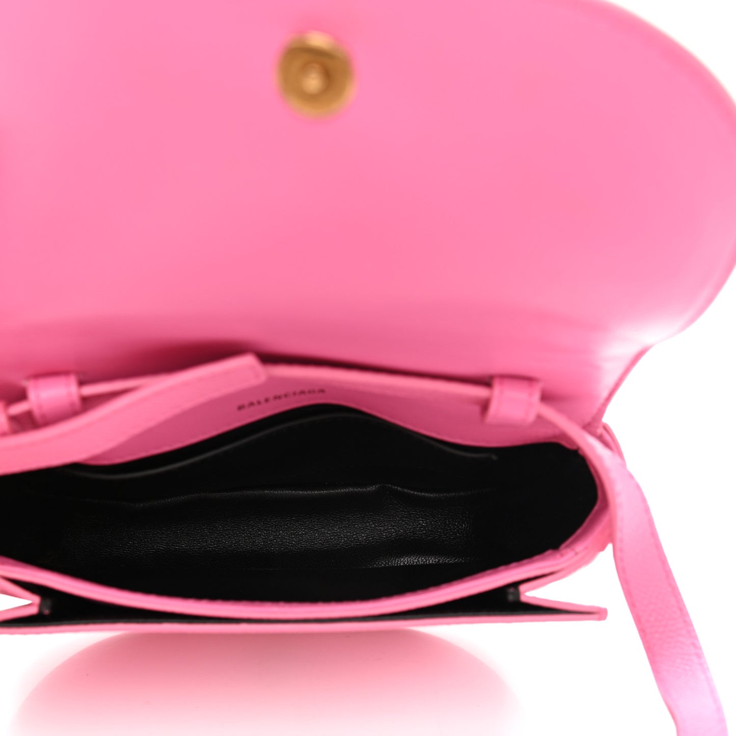 Signature Grained Calfskin Logo Print Ville Day Bag XS Rose Bubblegum Black