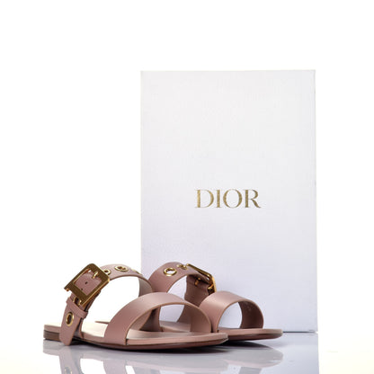 Christian Dior Calfskin D-Dior Slide Sandals 39 Rose De Vents 8 of 8