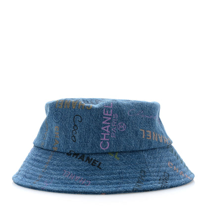 Chanel Denim Mood Cloche Bucket Hat L Blue 4 of 9