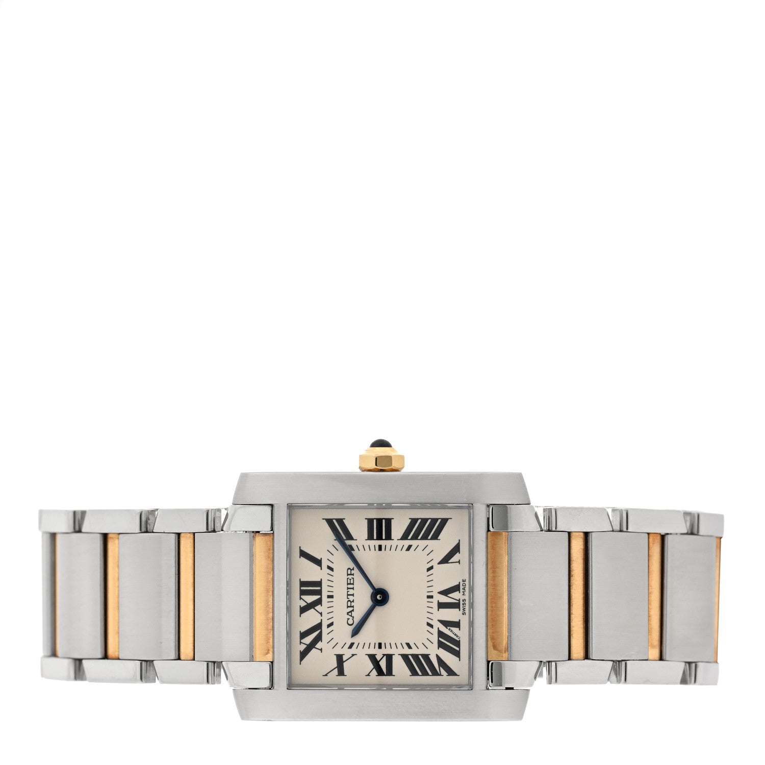 Cartier Stainless Steel 18K Yellow Gold 25mm Tank Francaise Quartz Watch 2 of 4