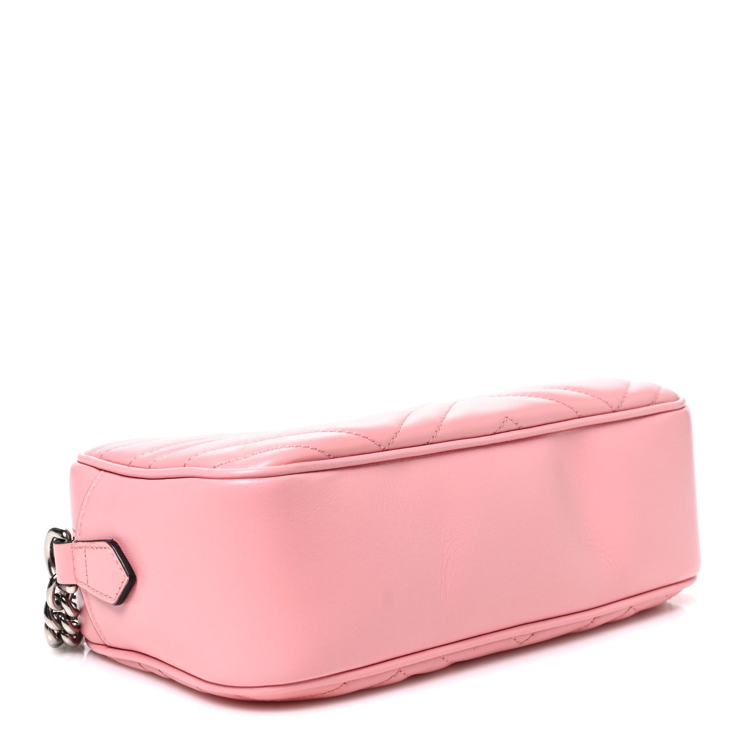 Calfskin Matelasse Small GG Marmont Chain Shoulder Bag Wild Rose