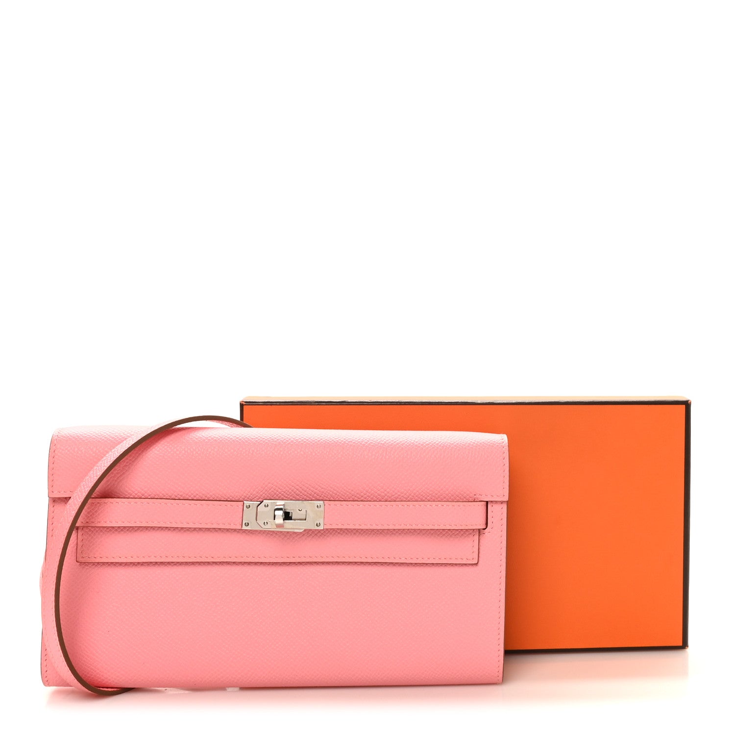 Hermes Epsom Kelly Wallet To Go Rose Confetti 11 of 11
