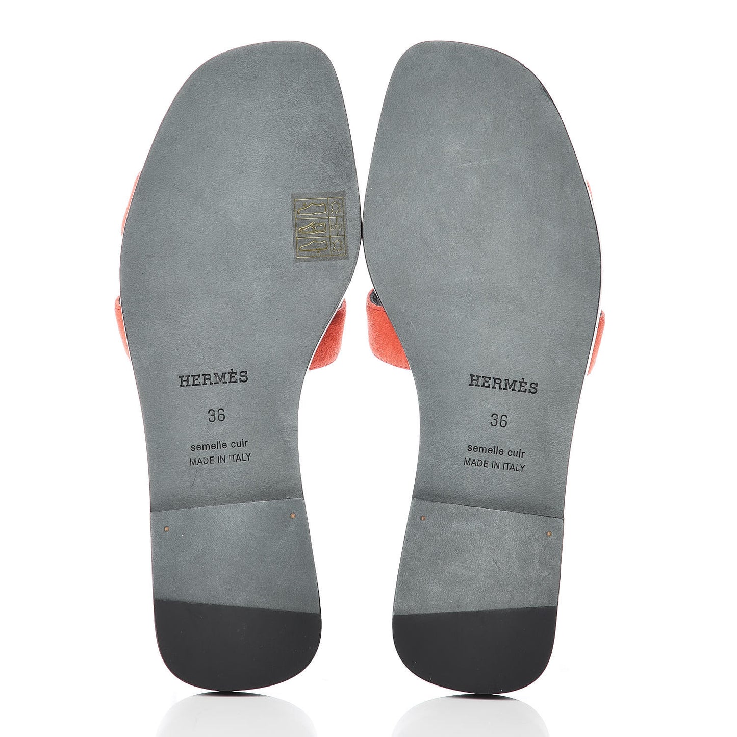 Suede Goatskin Oran Sandals 36 Rouge Corail