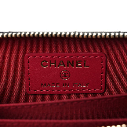 Chanel Shiny Goatskin Quilted Chanel 19 Zip Around Coin Purse Wallet Black 6 of 13