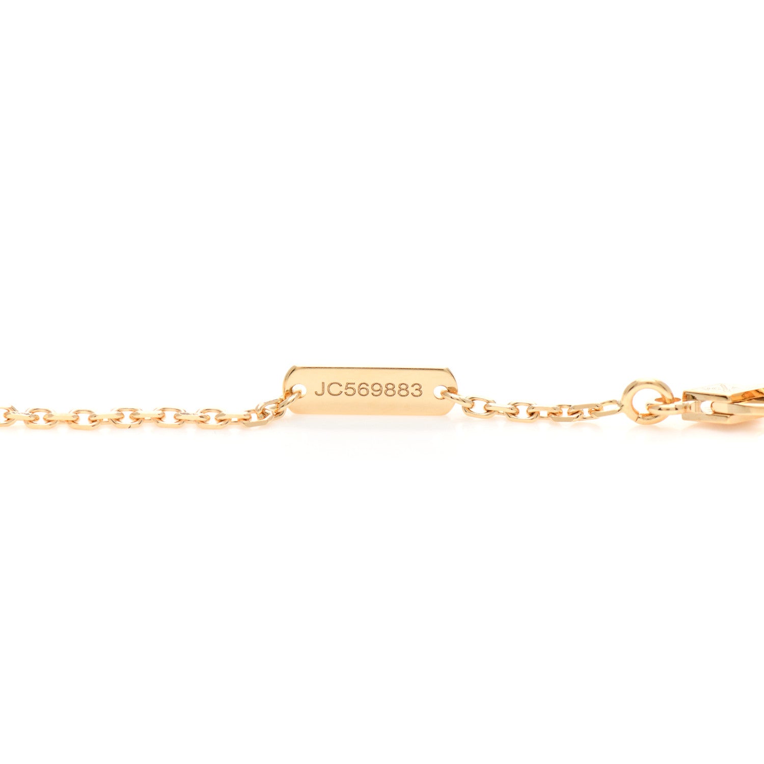 Van Cleef & Arpels 18K Yellow Gold Carnelian Vintage Alhambra Pendant Necklace 4 of 4