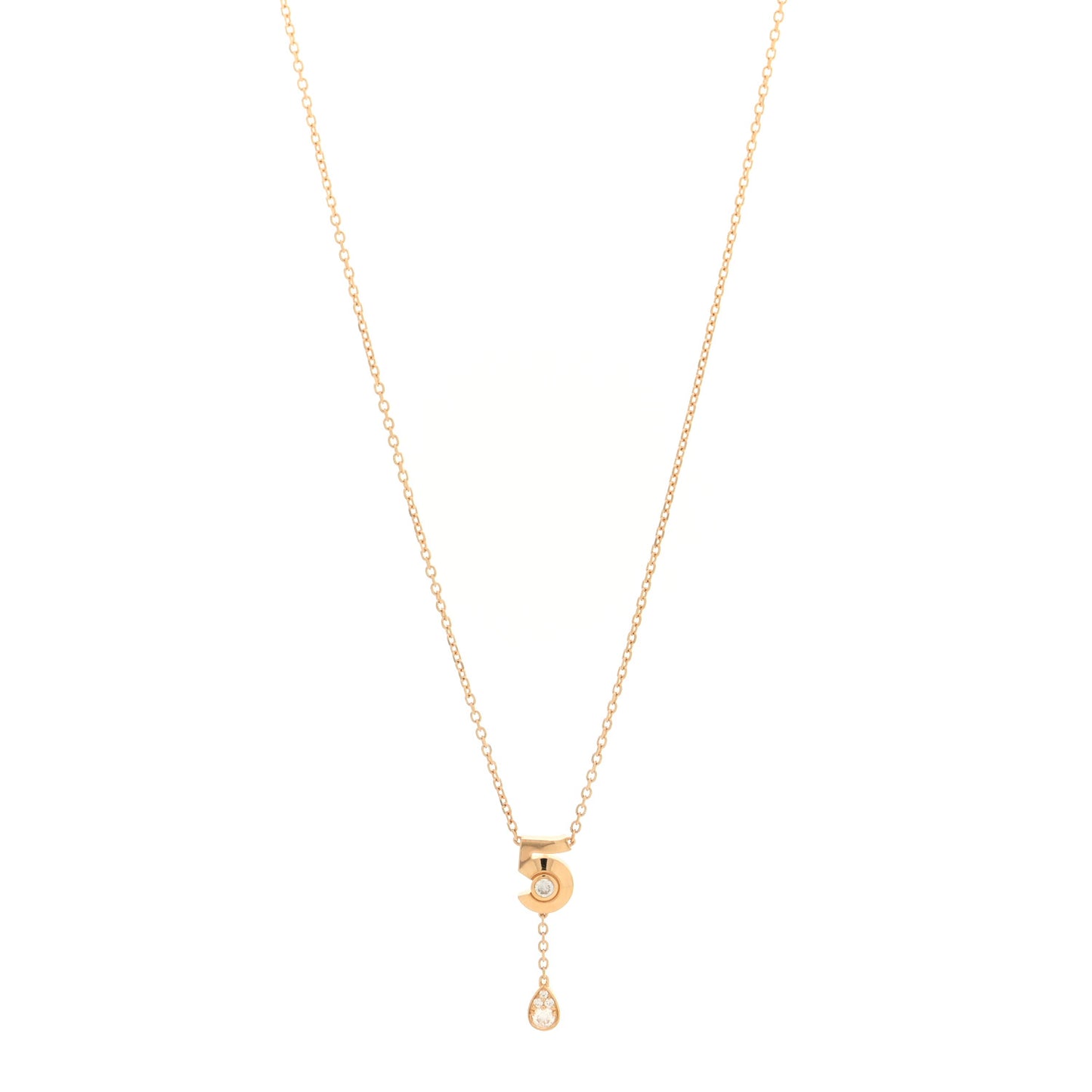 18K Yellow Gold Diamond Eternal No 5 Necklace