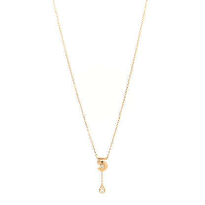 Chanel 18K Yellow Gold Diamond Eternal No 5 Necklace 1 of 5