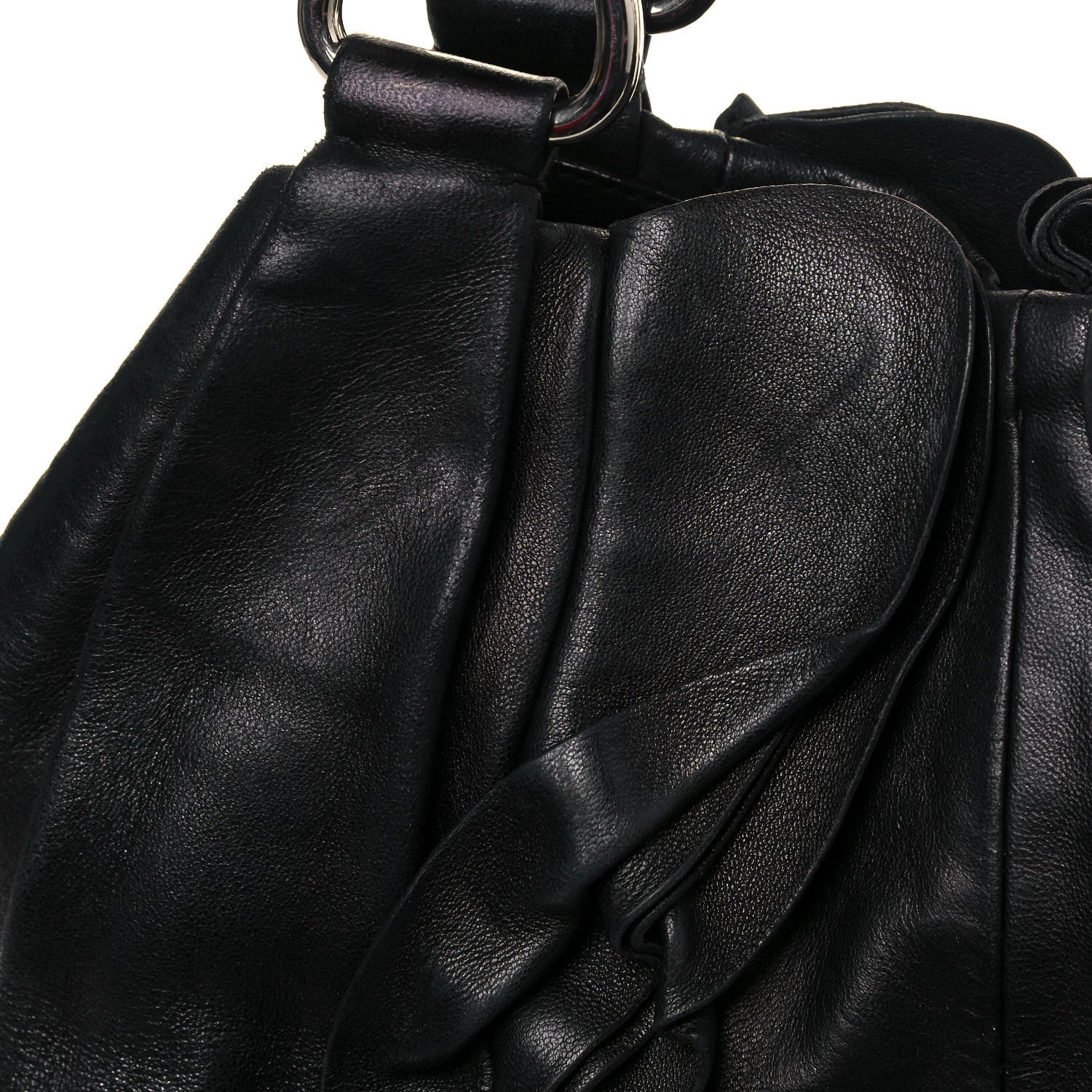 Prada Nappa Ruffle Hobo Black 15 of 15