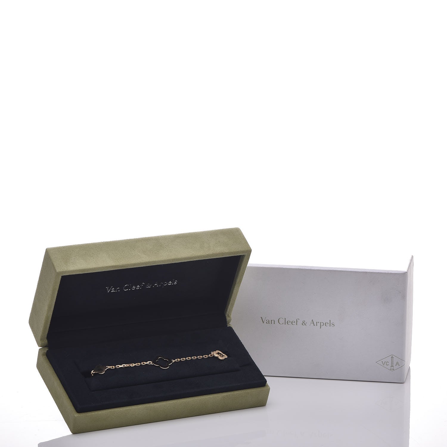 Van Cleef & Arpels 18K Yellow Gold 3 Motifs Byzantine Alhambra Bracelet 7 of 7
