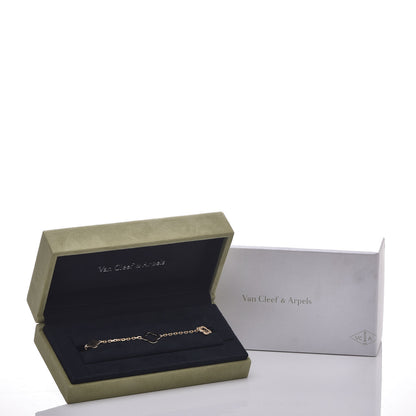 Van Cleef & Arpels 18K Yellow Gold 3 Motifs Byzantine Alhambra Bracelet 7 of 7