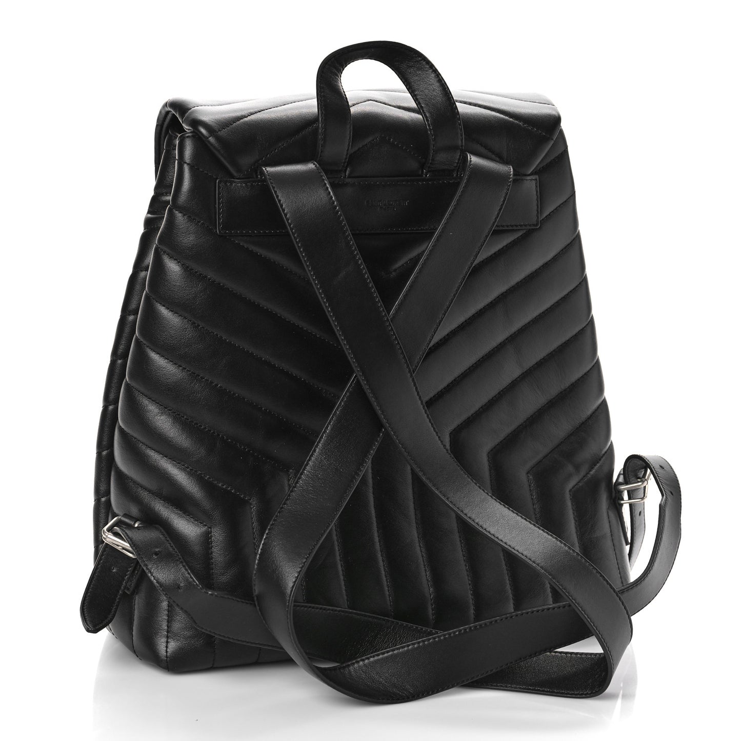 Calfskin Y Quilted Monogram Medium Loulou Backpack Black