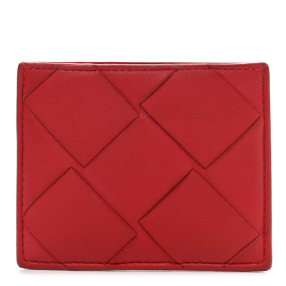 Bottega Veneta Nappa Maxi Intrecciato Card Holder Red 1 of 11