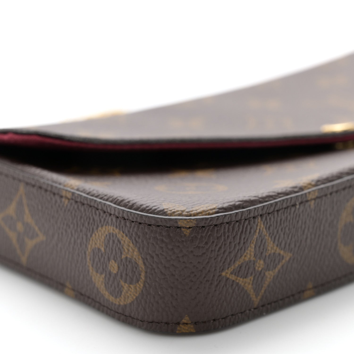 Louis Vuitton Monogram Pochette Felicie Chain Wallet Fuchsia 9 of 10