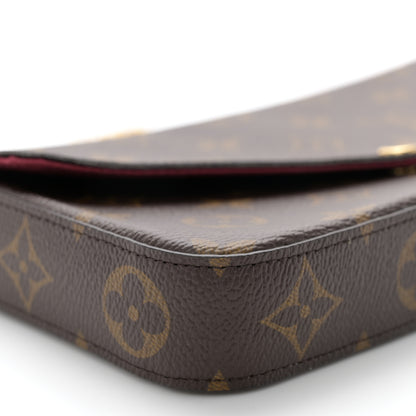 Louis Vuitton Monogram Pochette Felicie Chain Wallet Fuchsia 9 of 10