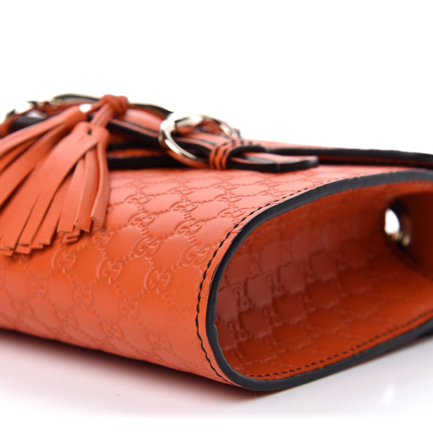 Soft Microguccissima Mini Emily Chain Shoulder Bag Sun Orange