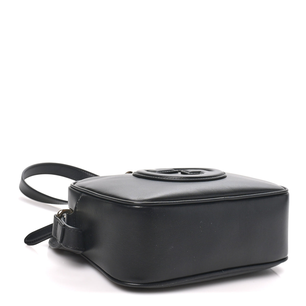 Sakai Be Green Calfskin Diagonal Stitched Small Blondie Shoulder Bag Black