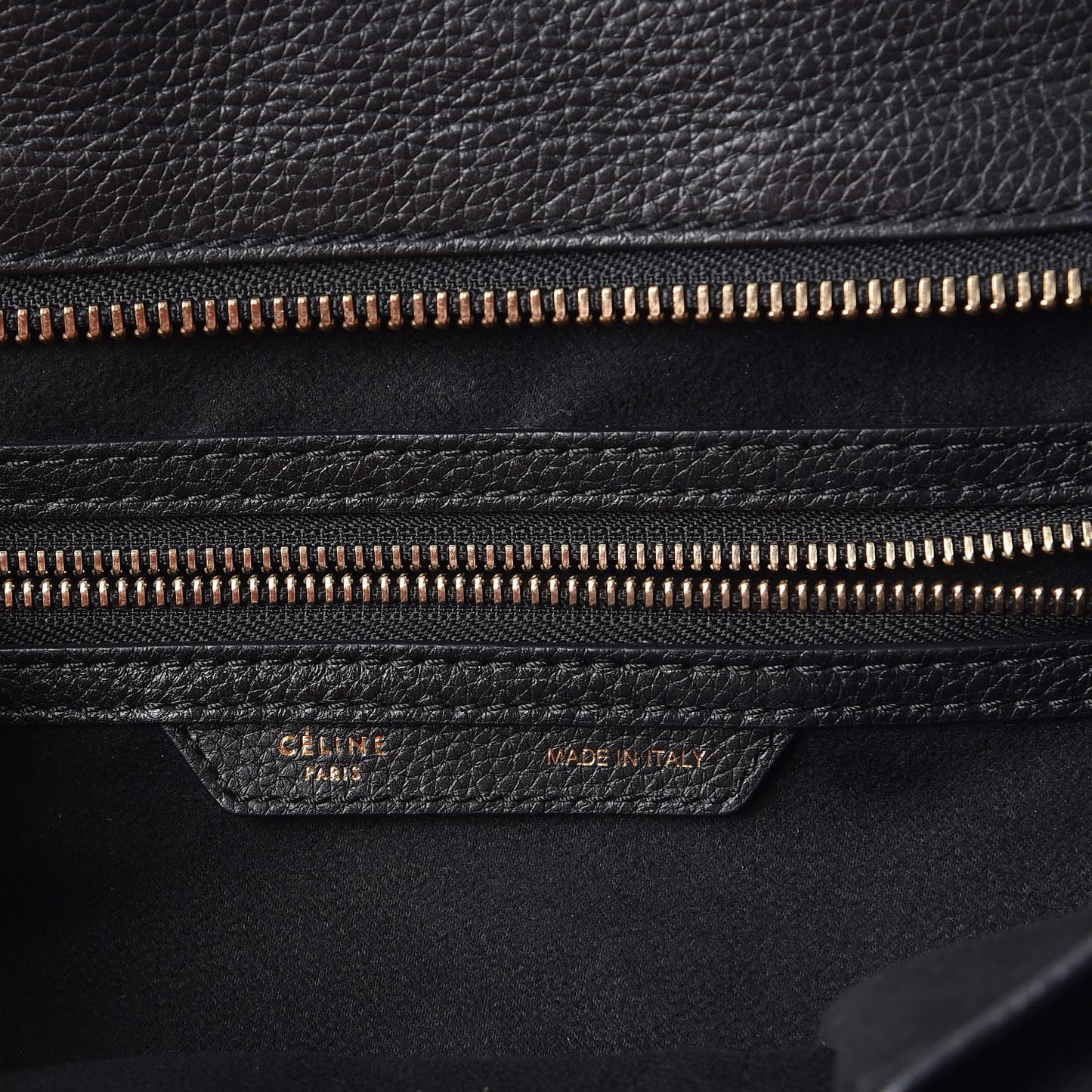 Drummed Calfskin Mini Luggage Black