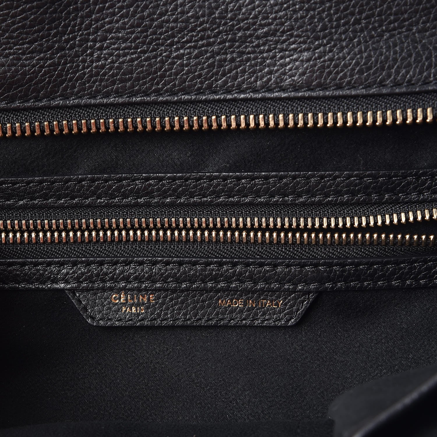Celine Drummed Calfskin Mini Luggage Black 7 of 11