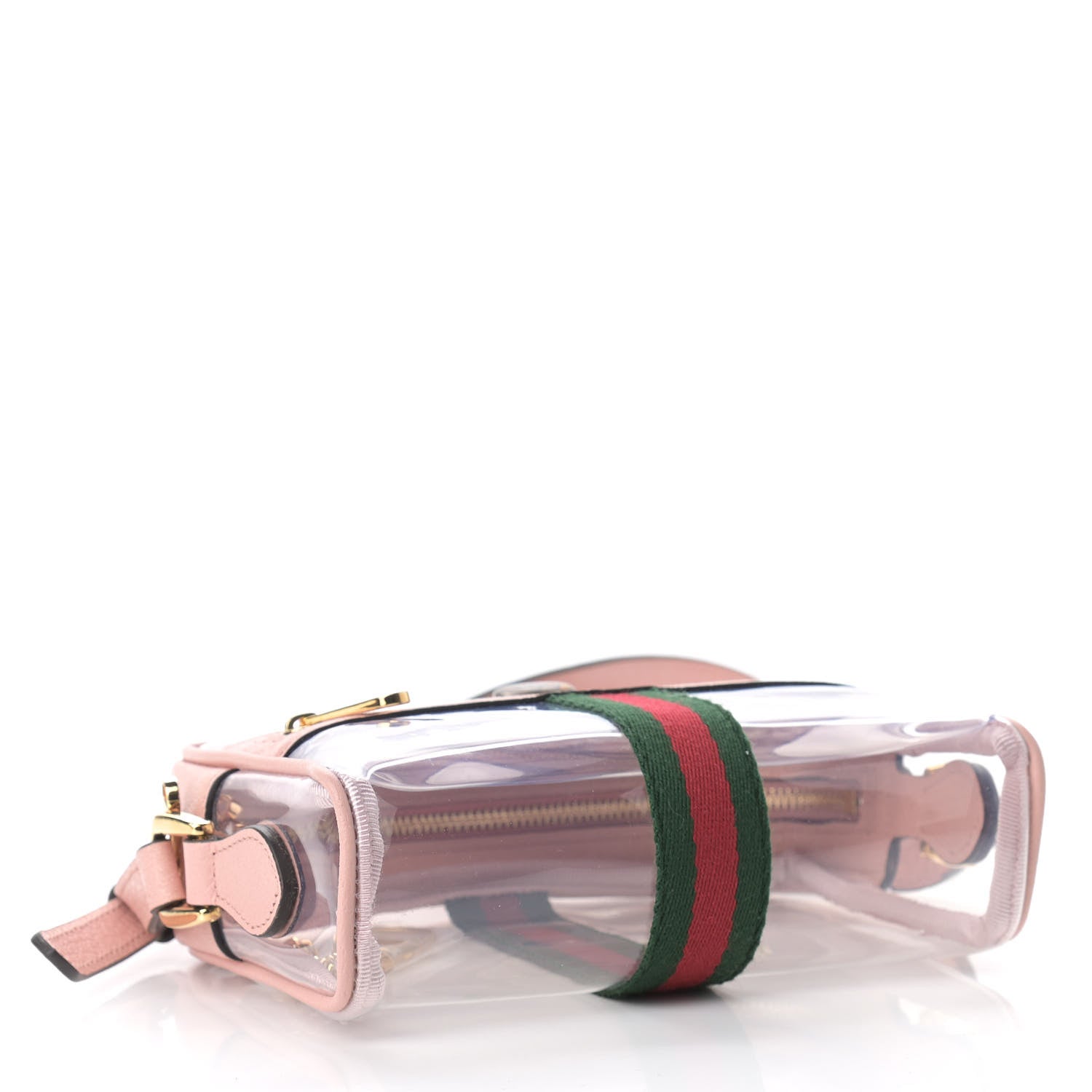 Gucci Vinyl Web Mini Ophidia Transparent Shoulder Bag Perfect Pink 4 of 9