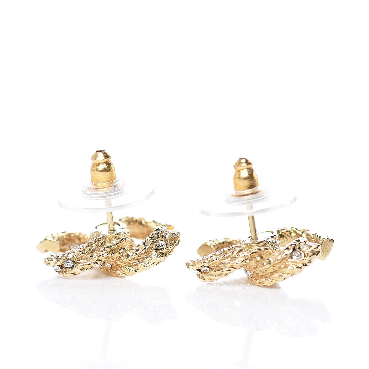 Chanel Twisted CC Earrings Gold 3 of 5