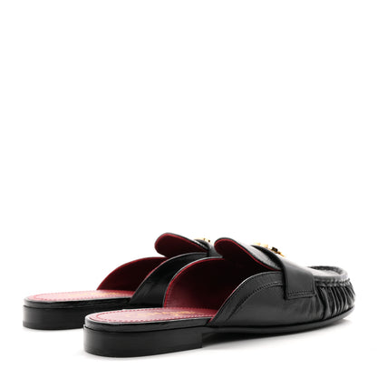 Chanel Shiny Crumpled Lambskin CC Mules 40 Black 5 of 9