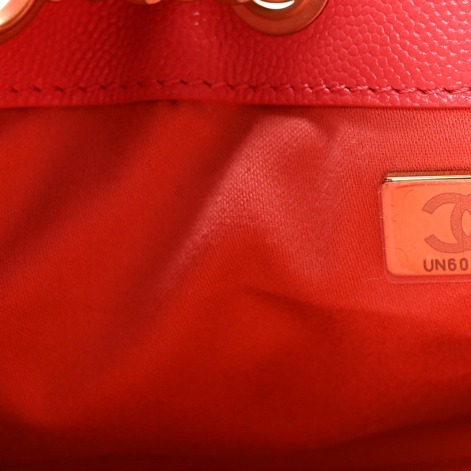 Chanel Caviar Quilted Mini Chanel 25 Handbag Coral 7 of 11