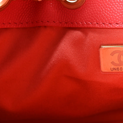 Chanel Caviar Quilted Mini Chanel 25 Handbag Coral 7 of 11