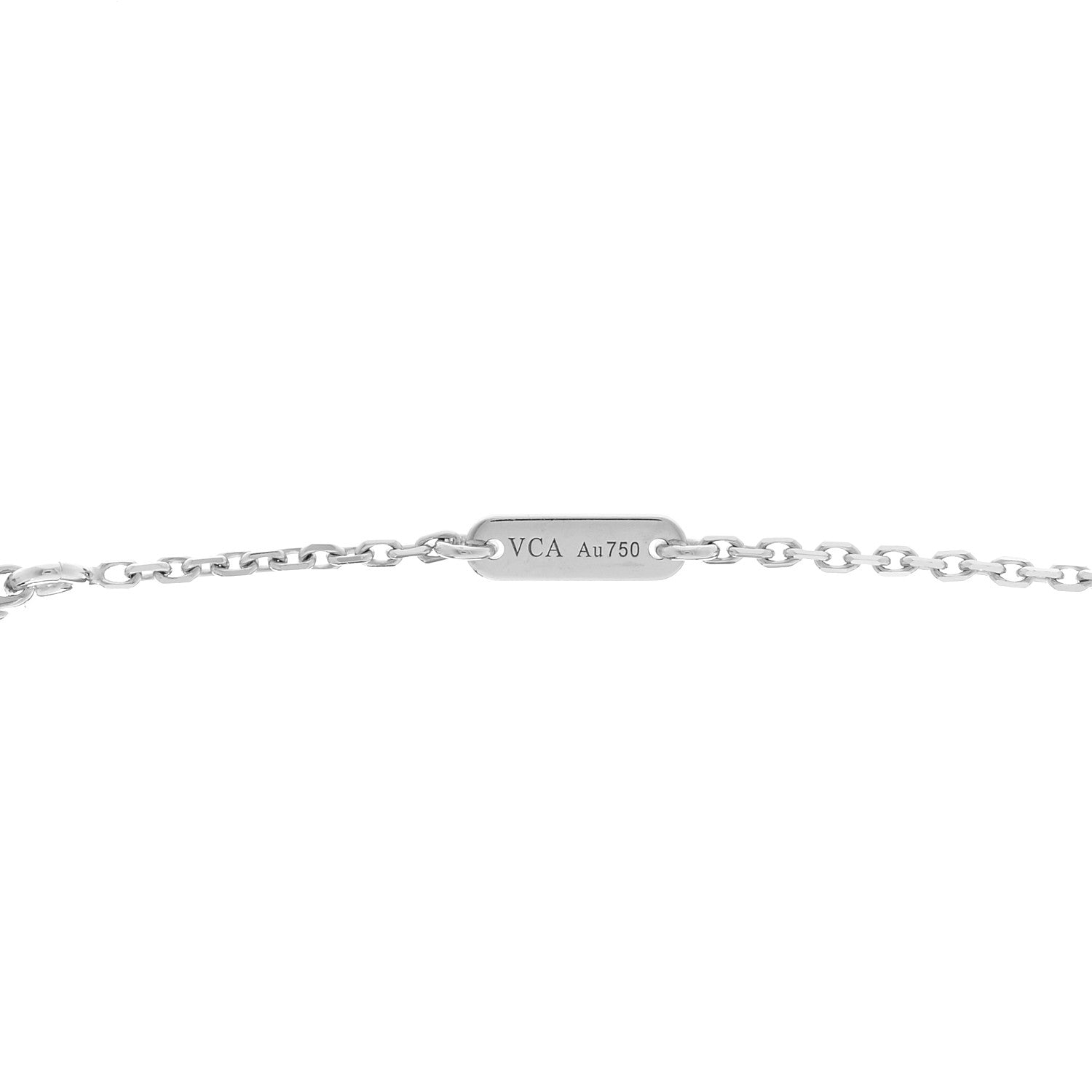 Van Cleef & Arpels 18K White Gold Diamond Sweet Alhambra Pendant Necklace 4 of 6