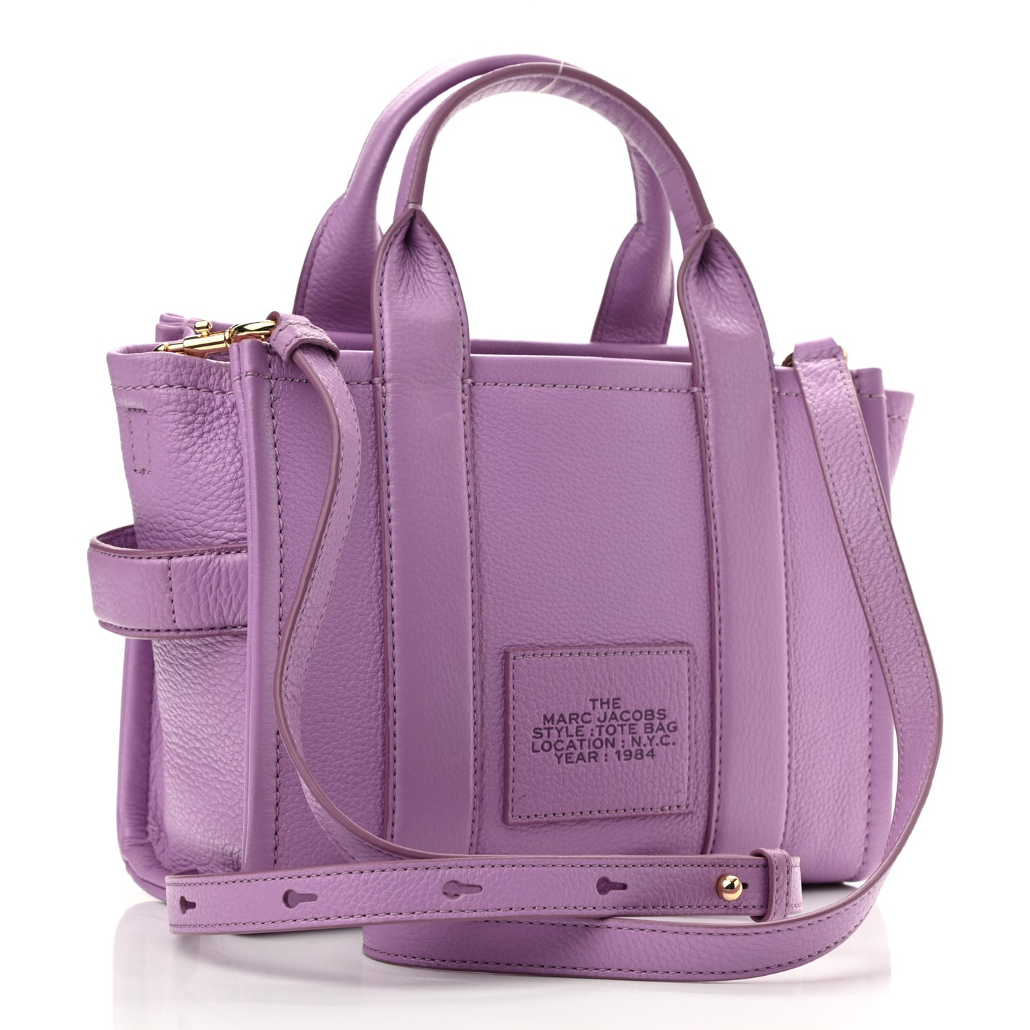 Grained Calfskin Small The Tote Bag Regal Orchid