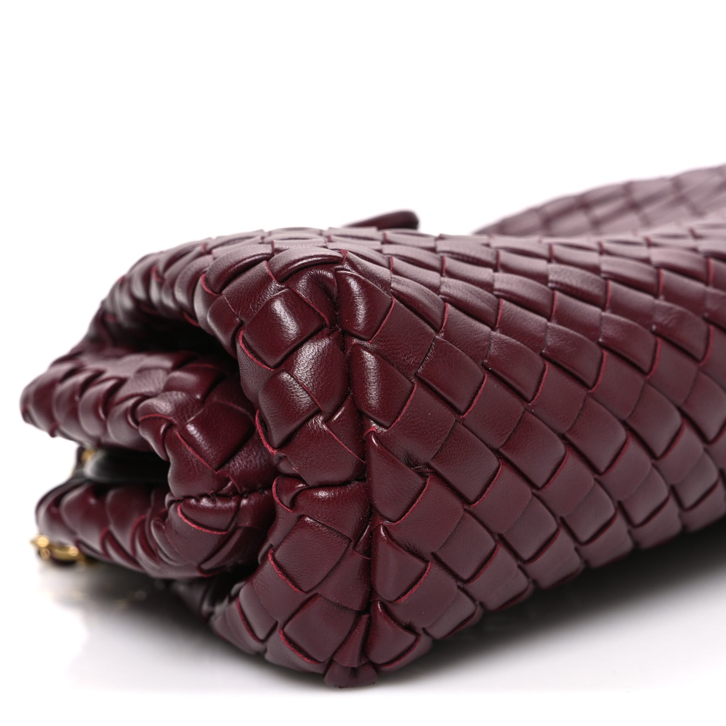Nappa Intrecciato Small The Lauren 1980 Clutch With Chain Barolo