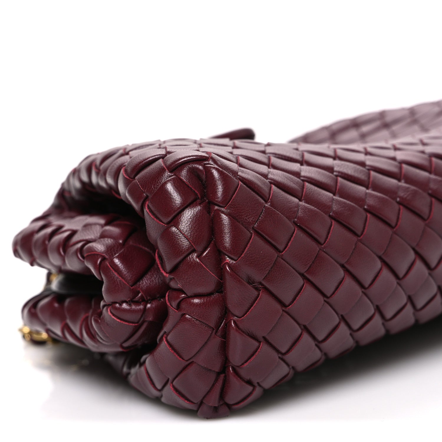 Bottega Veneta Nappa Intrecciato Small The Lauren 1980 Clutch With Chain Barolo 10 of 11