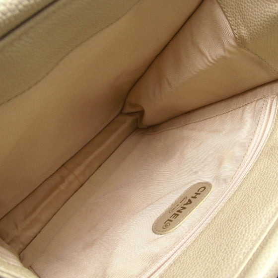 Chanel Vintage Caviar N/S Wood Handle Tote 7 of 11