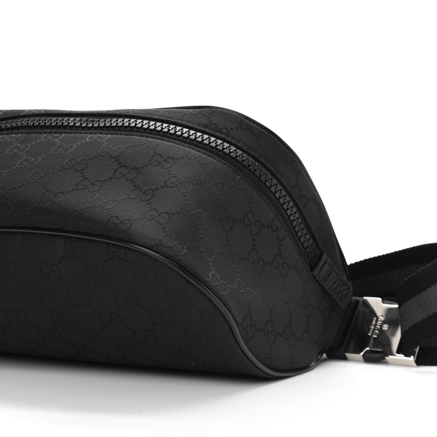 Gucci Nylon Monogram Fanny Pack Belt Bag Black 10 of 10