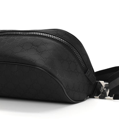 Gucci Nylon Monogram Fanny Pack Belt Bag Black 10 of 10