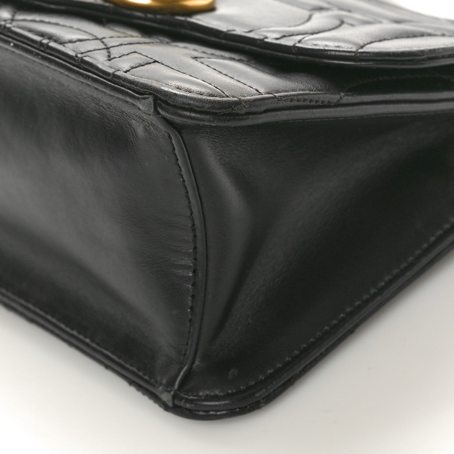 Salvatore Ferragamo Calfskin Quilted Gancini Flap Bag Black 8 of 9