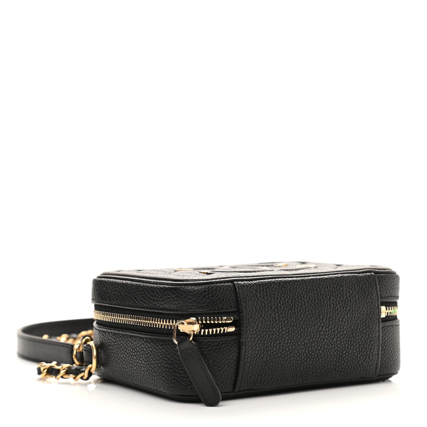 Chanel Caviar Quilted CC Filigree Vanity Clutch With Chain Black 4 of 11