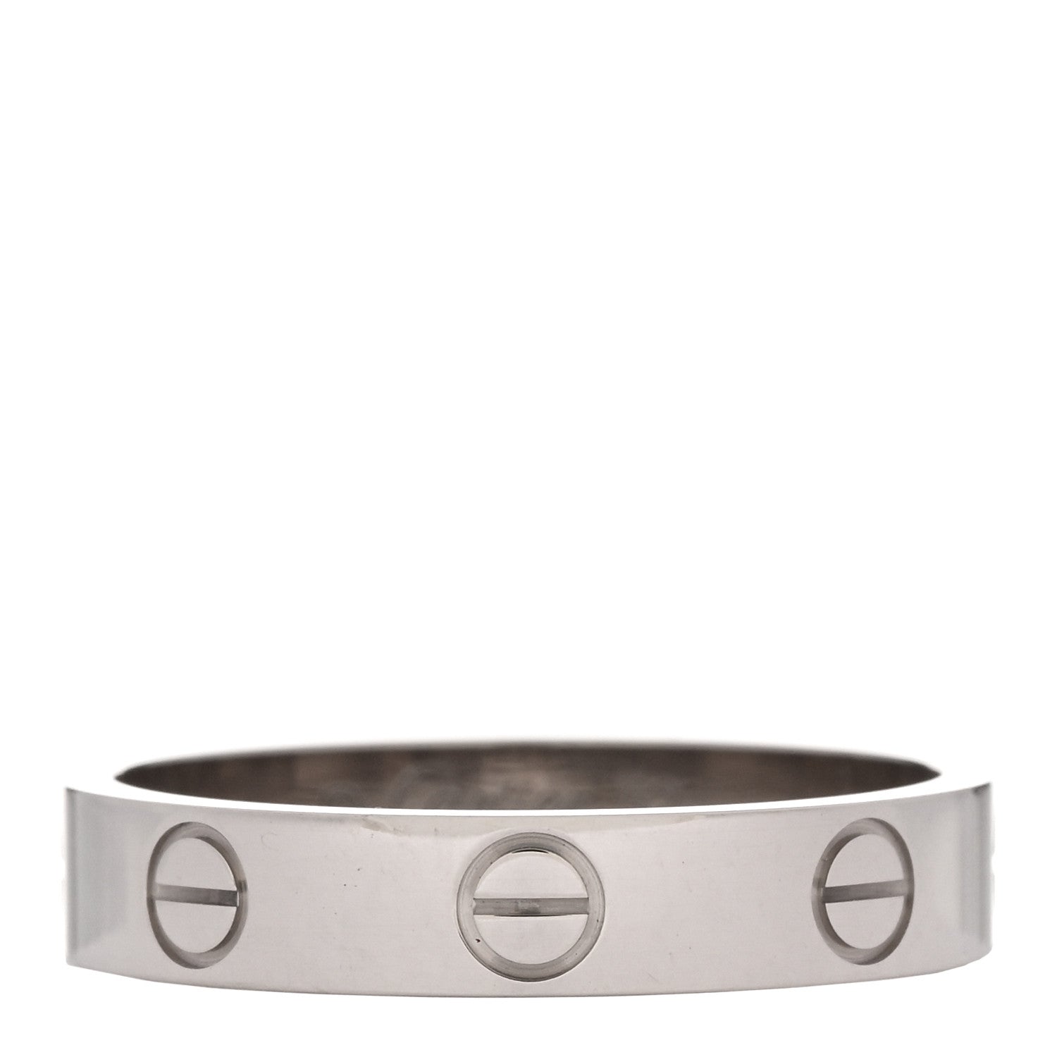 Cartier 18K White Gold 3.5mm LOVE Wedding Band Ring 52 6 1 of 5