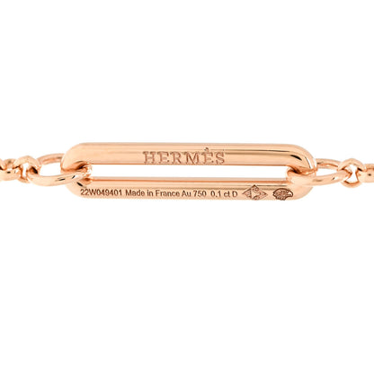 Hermes 18K Rose Gold Diamond Chaine D'Ancre Chaos Earrings 5 of 6