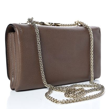 Valentino Garavani Pebbled Calfskin Va Va Voom Shoulder Bag Brown 3 of 9