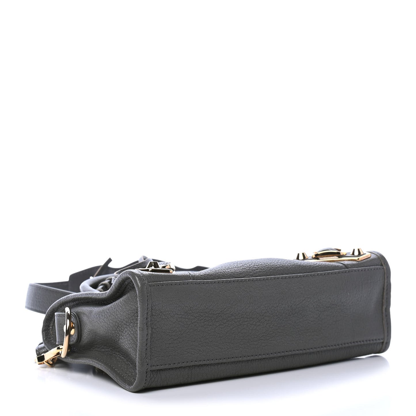 Chevre Gold Metallic Edge Hardware Mini City Gris Acier
