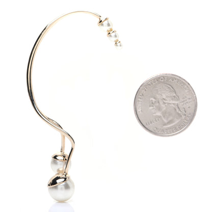Christian Dior Pearl Earring Jewel Gold 2 of 5