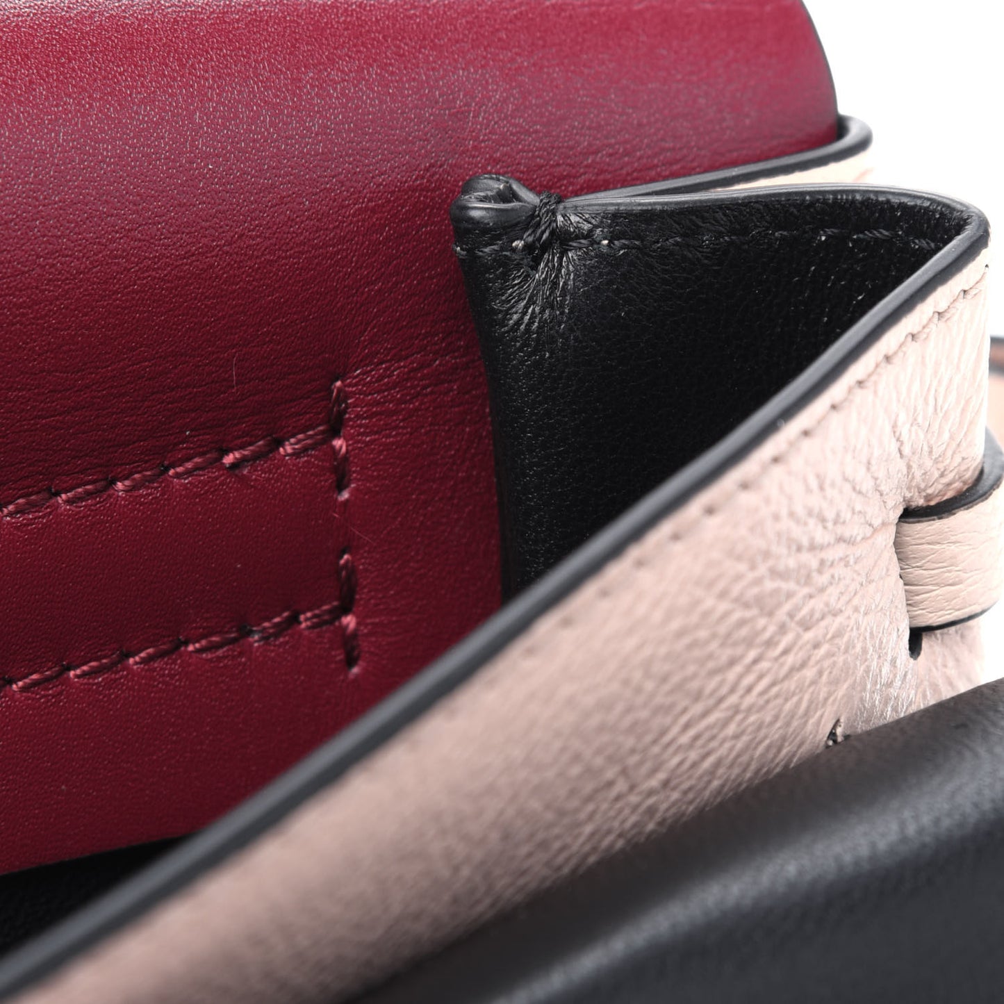 Smooth Calfskin Small VRing Crossbody Bag Rose Cannelle Light Ivory Cerise