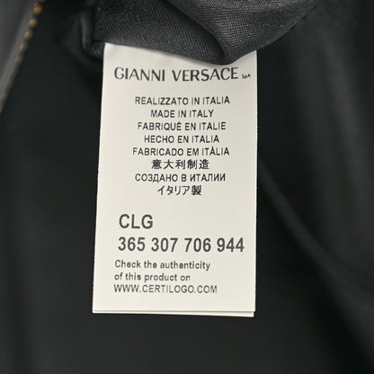 Versace Vitello Calfskin Signature Tote Black 7 of 12