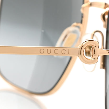 Gucci Metal Horsebit Square Frame Sunglasses GG0879S Gold 5 of 8