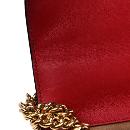 Gucci Calfskin Studded Small Padlock Shoulder Bag Hibiscus Red 10 of 10